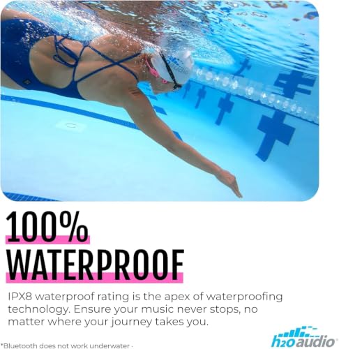 H2O Audio Betty x TRI 2 Multi-Sport Waterproof Bone Conduction Headphones – IPX8 Waterproofing, Bluetooth 5.3, Built-in MP3, 8GB – Swimming, Running, Triathlon, Open Ear – Pink - color: TRI 2 x Betty Pink