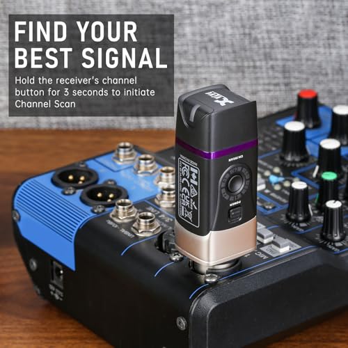 Xvive U35C Wireless Microphone System 5.8GHz Wireless XLR Transmitter and Receiver for Condenser Microphone, Audio Mixer, PA System, Channel Scan Mode - color: U35C
