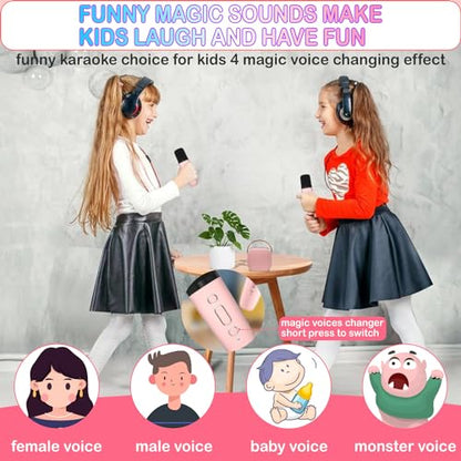 Mini Karaoke Machine for Kids & Adult, 4-12 Years Old Girls Christmas Birthday Gift, Karaoke Toys Gifts for Girls Ages 4, 5, 6, 7, 8, 9, 10, 12 +Year Old Birthday Party Cute Pink - color: Cute Pink
