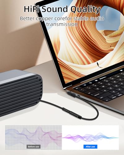 GELRHONR 3.5mm to 3.5mm Audio Extension Cable 0.5FT, 90-Degree Right Angle TRS 1/8" Male to Female Jack Aux Cord for Headphones, Headsets, Phones, MP3, Car Stereo Systems 2-Pack (S to A, M to F)
