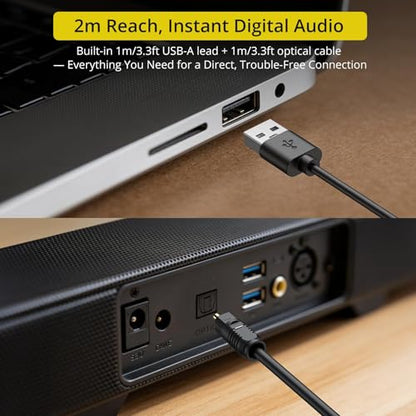 PROZOR USB A to Toslink Optical Audio Adapter 1M/3.3ft Cord