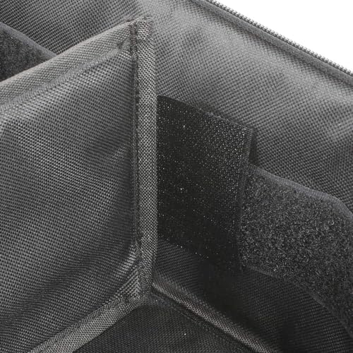 Rugged Radios Four-Headset Carrying Bag for Aviation & Racing Headsets | Fits Four Headsets or Additional Gear - Foam-Padded Interior, 3 Adjustable Dividers, Label Window & Hook-and-Loop Patch Strip