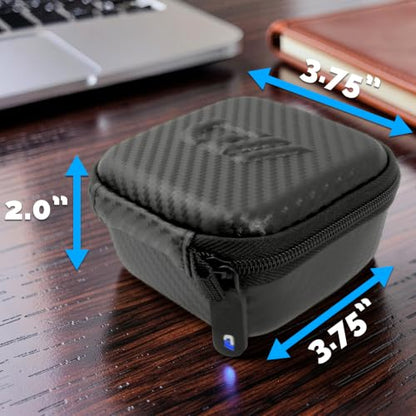 CASEMATIX Hard Carrying Case Compatible with Timekettle W4 Pro AI Interpreter Earbuds - EVA Travel Case with Elastic Strap, Carabiner for Translation Earbuds, Case Only