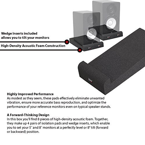 LyxPro MNS-4 Studio Monitor Acoustic Isolation Pads - Pair
