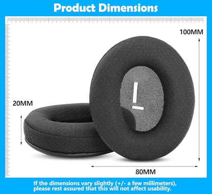 Life 3 Earpads Replacement Compatible with Doqaus Life 3 Wireless Headphone,earpads for Doqaus Life 3 Wireless Headphone (Breathable, Black)