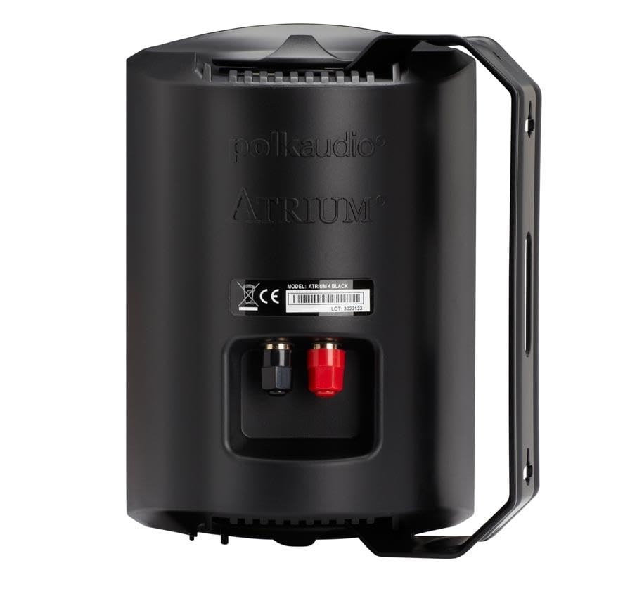 Polk Audio Atrium 4 Outdoor Speakers, Powerful Bass (Pair, Black) - color: Black, size: 2 Speakers, style: Atrium 4