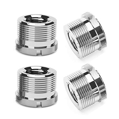 4 Piece 5/8-Inch Male to 3/8-Inch Female Knurled Mic Screw Adapter for Mic Micphone Stand