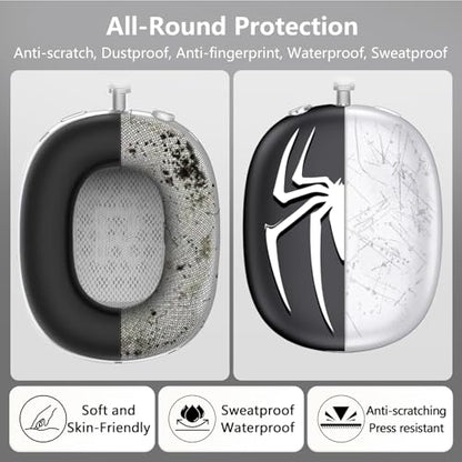3-in-1 Silicone Case Cover for AirPods Max 2/AirPods Max Headphones, Apple AirPod Max Accessory Protective Cover, Headband/Ear Cups/Ear Pad Covers, Anti-Scratch and Sweatproof - color: Purple