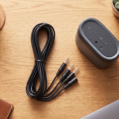 3.5mm Headset Splitter Stereo Female to 2-Male Y-Splitter Audio Cable 2m, 3.5mm Cable, 1/8" Headphone Jack Splitter for Speaker, Pc, Laptop, Aluminum Connector
