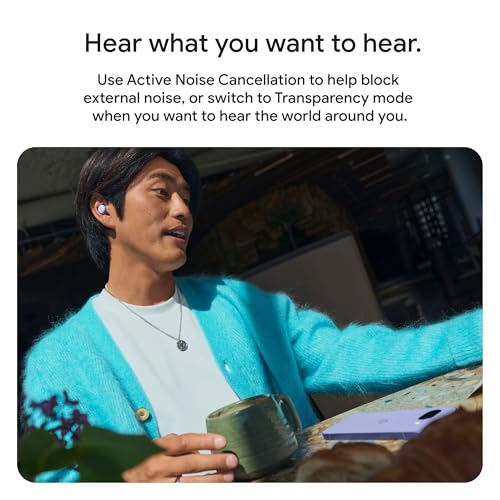 Google Pixel Buds 2a - Wireless Bluetooth Earbuds - Fog | Active Noise Cancellation, transparency mode, comfortable fit, 20-hour battery, water resistant, help from Gemini - color: Fog