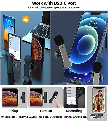 NPTCL Mini Wireless Microphone USB C for iPhone 17/16/15, Android Phone - style: 01 USB C