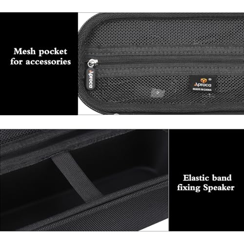 Aproca Case Compatible with BolaButty Bluetooth Speaker, Portable Bag for Accessories -Black (Case Only) - color: Black