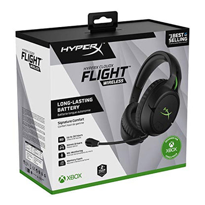 HyperX CloudX Flight – Wireless Gaming Headset, Official Xbox Licensed, Compatible with Xbox One and Xbox Series X|S, Game and Chat Mixer, Memory Foam, Detachable Noise-Cancellation Microphone - size: Wireless, style: CloudX Flight