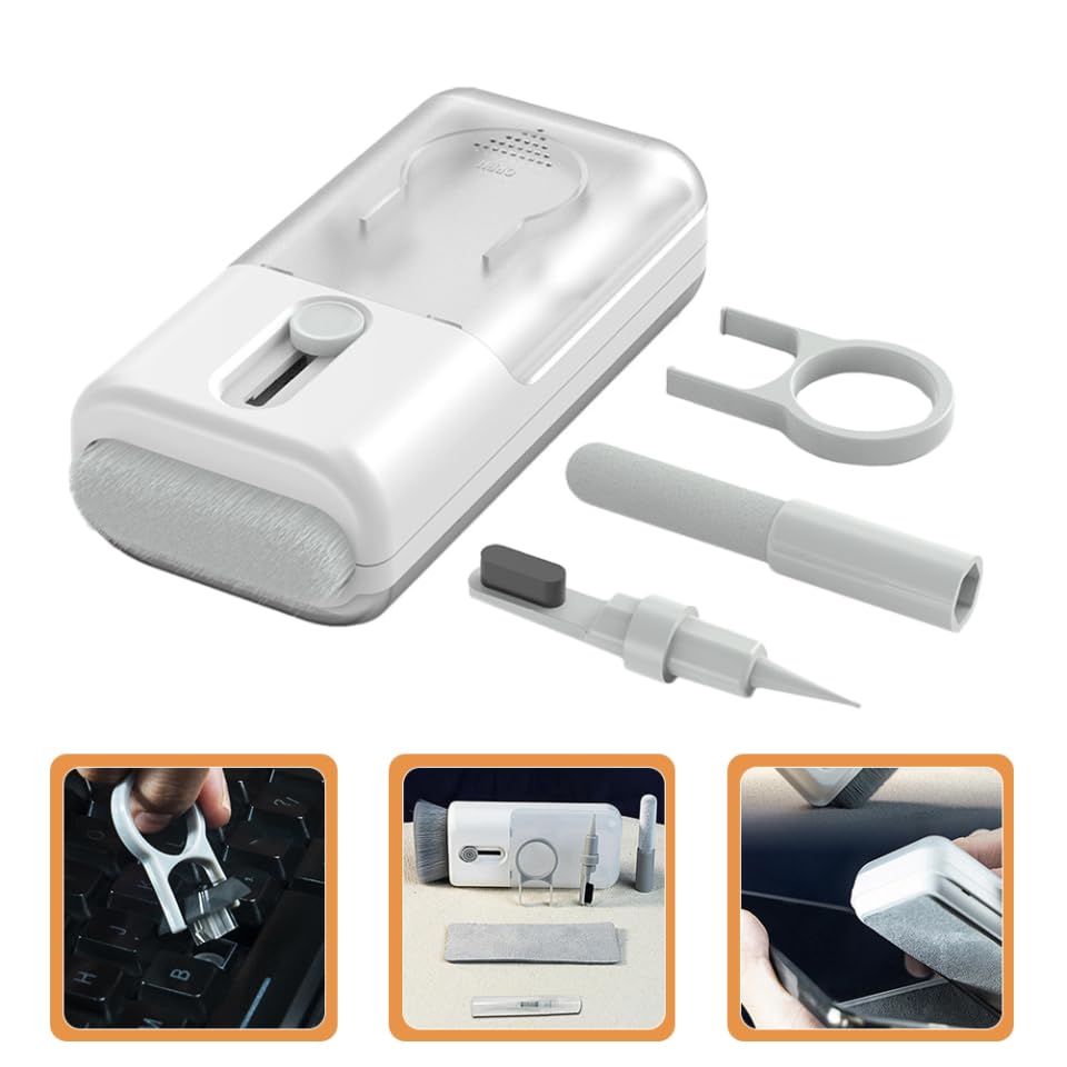 SUPVOX 1Set Multifunctional Earphone Cleaning Kit Durable Brush Cloth for Headphones Mobile Phones Computers and Cameras Deep Cleaning Tools with Soft Bristles for Dust