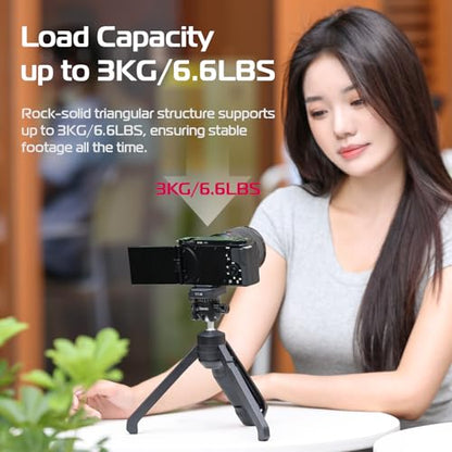 ULANZI TT38 One-Click Opening Vlogging Tripod w Uka F38 Quick-Release | One-Click Open, UKA F38 Quick Release, Cold Shoe, Panoramic Ball Head, Hidden Hook, for Sony Canon Nikon Fujifilm - color: TT38 Tripod