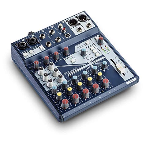 Soundcraft Notepad-8FX Professional USB Audio Interface Mixer with Lexicon Reverb, Echo & Delay Effects, and Ducking Feature - Durable Metal Build. Blue - size: 8-channel mixer