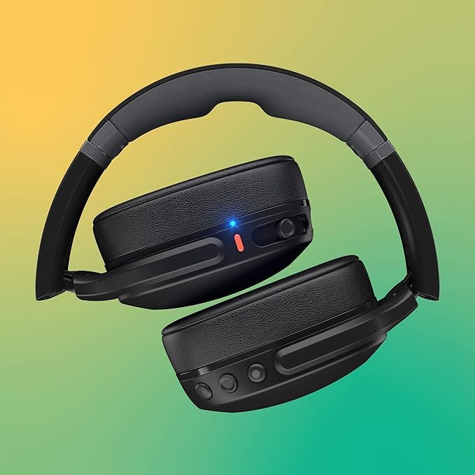 Skullcandy Crusher Evo Wireless Bluetooth Headphones with Extra USB-C Charging Cable, Multi-Sensory Bass, Noise Isolating Over-Ear Fit, 40 Hours Battery, Microphone for iPhone Android - True Black - color: True Black