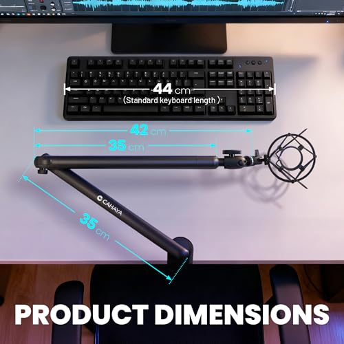 CAHAYA Table Microphone Arm - Podcasting and Streaming Metal Adjustment