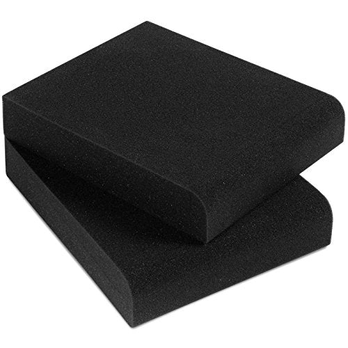 Sound Addicted - Studio Monitor Isolation Pads for 3-4.5 inches Small Speakers, Pair of 2 High Density Dampening Acoustic Stands Foam which Fits Most Bookshelf’s and Desktops | SMPad 4 - size: for 3''-4.5'' Speakers