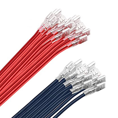 30pcs 2.8mm Spade Crimp Terminal,20cm 16AWG Female Electrical Insulated Terminals,Spade Quick Connectors with Insulating Sleeve (30packs) - size: 2.8mm Spade Terminal