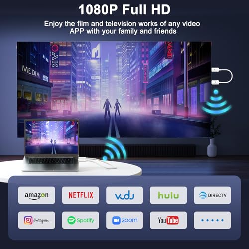 Wireless HDMI Transmitter and Receiver 4K Decode 1080P Output, HDMI Wireless Extender, Plug & Play, Support 2.4/5GHz for Streaming Video and Audio to Monitor from Laptop/Pc/Tv Box (White) - color: White