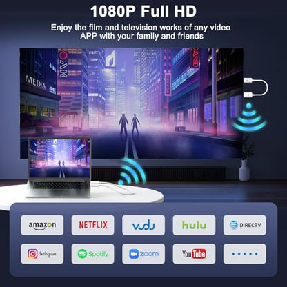 Wireless HDMI Transmitter and Receiver 4K Decode 1080P Output, HDMI Wireless Extender, Plug & Play, Support 2.4/5GHz for Streaming Video and Audio to Monitor from Laptop/Pc/Tv Box (White) - color: White