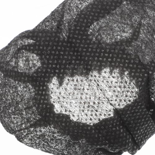 Ipetboom 200pcs Disposable Microphone Covers Windproof Non-woven Protective Sleeves with Elastic Band for Ktv Recording Studio News Interview Black Candy Pack