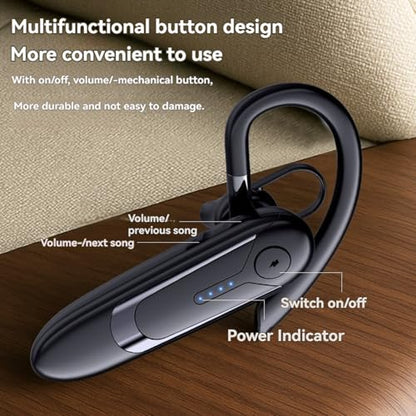 Bluetooth Headset, Single-Ear Wireless Earpiece