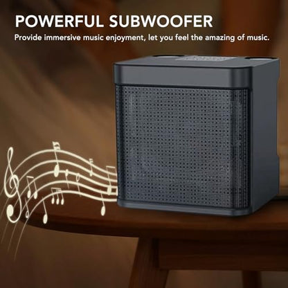 Asixxsix Karaoke Machine, Portable Bluetooth Speaker with 2 Wire Less Microphones, Portable Bluetooth Karaoke Speaker with 2 Wire Less handheled Microphones for Home Party