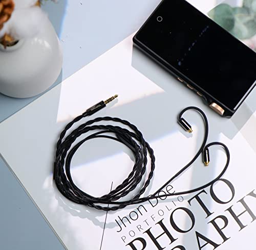 Linsoul Tripowin Zombur 4N OFC in Ear Monitor Cable, 3.5mm Plug, 1.25m | High Purity Oxygen Free Cable HiFi Wired IEM Cable, Cotton Yarn Outer Layer, for Musician Audiophile, w/ Mic, MMCX - size: MMCX, style: With Mic