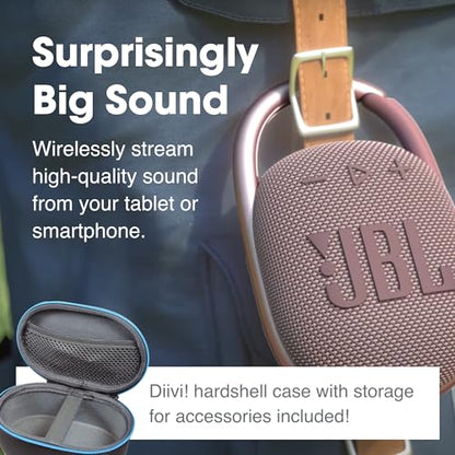 JBL Clip 4 Portable Bluetooth Speaker (Teal) + Bundle with divvi! Protective Hardshell Case (Black) - color: Teal