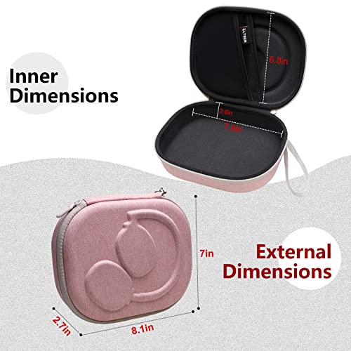 Case for JBL Tune 770NC/510BT/720BT/520BT/670NC/520C Headphones Pink | Hard Carrying Travel Case for JBL Live 770NC/670NC/680NC/780NC Headphones - color: 8.Pink ouside + Black inside