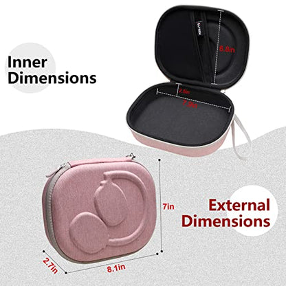 Case for JBL Tune 770NC/510BT/720BT/520BT/670NC/520C Headphones Pink | Hard Carrying Travel Case for JBL Live 770NC/670NC/680NC/780NC Headphones - color: 8.Pink ouside + Black inside