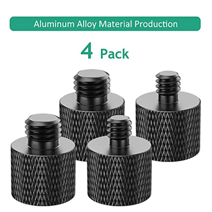 3/8 to 1/4 Camera Screw Adapter Thread 4 Pcs 1/4 Female to 3/8 Male and 3/8 Female to 1/4 Male Camera Tripod Adapter for Camera Monitor Tripod Mic Mount Microphone Stand