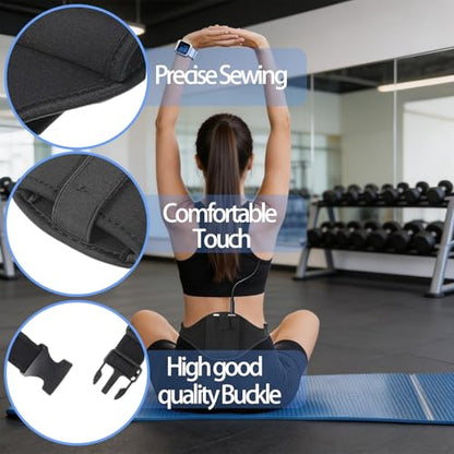 12 Pack Mic Belt Wireless for Fitness, with Anti Dropping Strap, Black | Sweat Absorbent Belt Waistband Bag, for Theatre Fitness Instructor Vertical Speaker