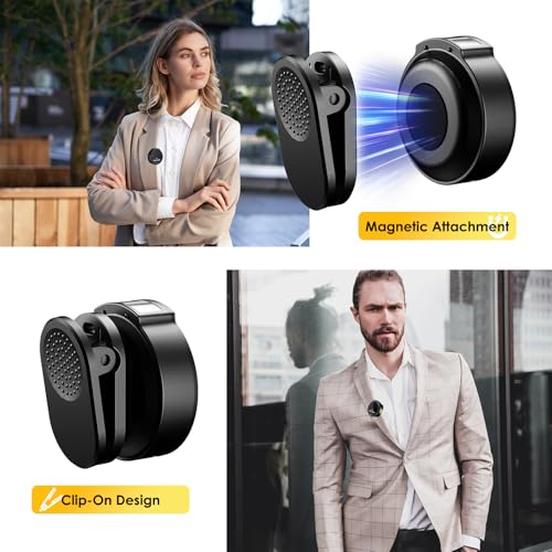 WAVLINK Wireless Lavalier Microphone for iPhone Vlog, Clip on Lapel Dual Mic System & Lightning Input & 42H, Clip on Lapel Mic for Phone 14/13 iPad YouTube Facebook Live, Video Recording(2*TX+1*RX)