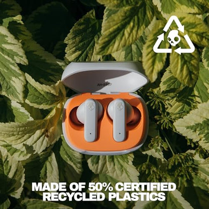 Skullcandy Smokin’ Buds Wireless Noise Isolating Earbuds - Bone | In-Ear Fit, Bluetooth, 20 Hours Battery, IPX4 Sweat and Water Resistant, Microphone for iPhone Android, Commuting, Studying - color: Bone