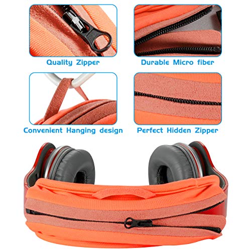 Universal Replacement Headband Cushion Pad Cover Protector Compatible with ATH M50X, QC 35i/35ii, QC25, Solo 2/Solo 3, Studio 2/3 Headphones (Orange) - color: Orange