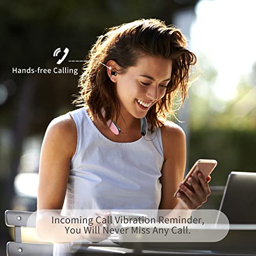 Foldable Bluetooth Headphones, Wireless Neckband Headset with Retractable Earbuds, Noise Cancelling Stereo Earphones with Carrying Case for Sports & Exercise (Gold) - color: Gold