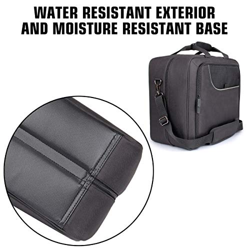 USA Gear DJ Mixer Travel Travel Bag Fits Yamaha MG10XU, MG06X, Mackie Mix8 8-Channel, Behringer Xenyx Q502USB, Adapters, Headphones, Laptops - Customer Interior, Water Resistant Exterior (Black) - color: Black