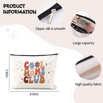 Cool Mom Club Bag Gift Mothers Day Gifts for Mom from Daughter Son New Mom Essentials Must Haves Mother Cosmetic Pouch Mother Travel Makeup Toiletry Bag Mama Christmas Birthday Gift Idea Mommy Present - color: Cool Mom Club Bag Gift