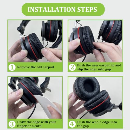 70mm Ear Pads Replacement Ear Cushions for Sony Headphones - 2 Pack