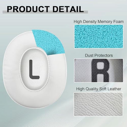 Replacement Ear Pads for JBL Tune 700(700BT)/710(710BT)/720(720BT)/750(750BT,750BTNC)/760(760NC)/770(770NC) Headphones, Headset Ear Cushions, Headset Earpads, Ear Cups Cover-White - color: White