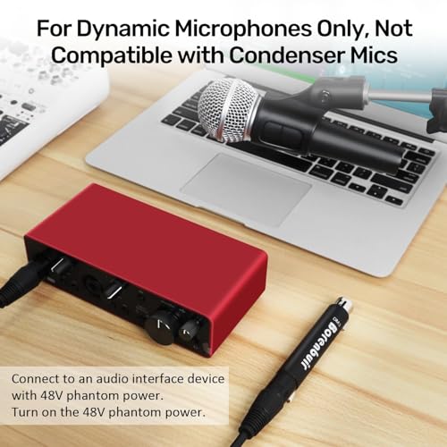 In-Line Mic Preamp/Booster for Dynamic Mic, Brass Shield, Ultra-Clean Gain | Ultra-Clean Gain Mic Activator & Booster, Brass Metal Design for Better Shielding, for Podcast, Broadcast, Studio Singing