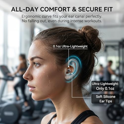 Invisible Mini Sleep Wireless Bluetooth Earbuds,Smallest Low Profile Micro Tiny Discreet Hidden Ear Buds for Work,Small Headphones, Wireless Earphone Side Sleepers for Small Ear Canals - color: Khaki