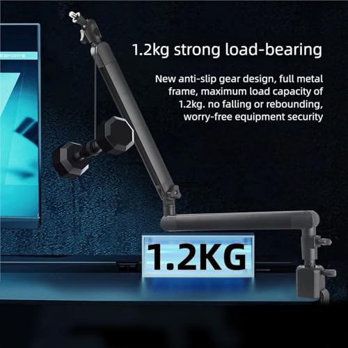 Adjustable Microphone Boom Arm Stand 360° Rotation Desktop Mic Holder