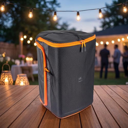 Protective Cover for EON ONE Compact Speaker Double-Layer Shield, Scratch-Resistant, Dust proof Shell, Breathable Mesh Sleeve, Custom Fit Speaker Jacket w/Storage Pocket (Nylon Cover)