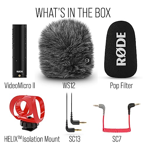 RØDE VideoMicro II Ultra-Compact On-Camera Shotgun Microphone for