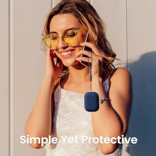 ORNARTO Compatible with AirPods Pro 2 Case 2022, Full Protective Hybrid Silicone for AirPods Pro 2nd Generation Case, Front LED Visible Skin Cover-Navy Blue | Hybrid Silicone Rubber, Front LED Visible, Wireless Charging, Skin-Friendly Soft Touch, Anti-Scr