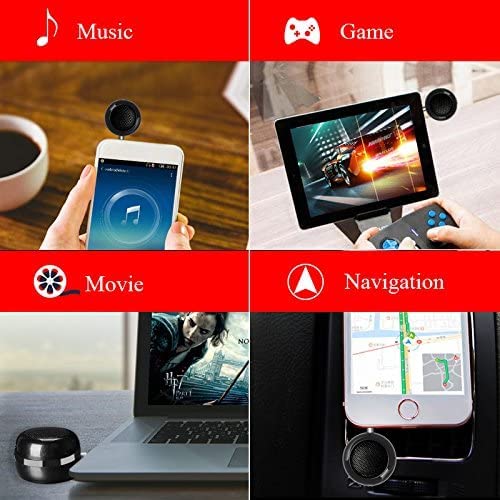 Milcraft Mini Speaker with 3.5mm Aux Input Jack, 3W Loud Portable Speaker for iPhone iPod iPad Cellphone Tablet Laptop, with USB Rechargeable Battery, Gift Choice for Kids, Silver